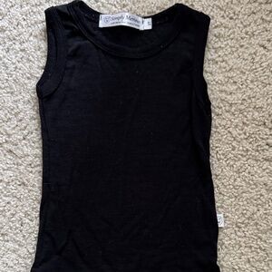 Simply Merino - Merino wool tank (Black) 2T